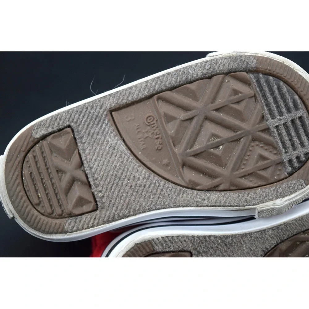 Converse Chuck Taylor All Star Kids Size 3 Red Good High Top Canvas Sneakers